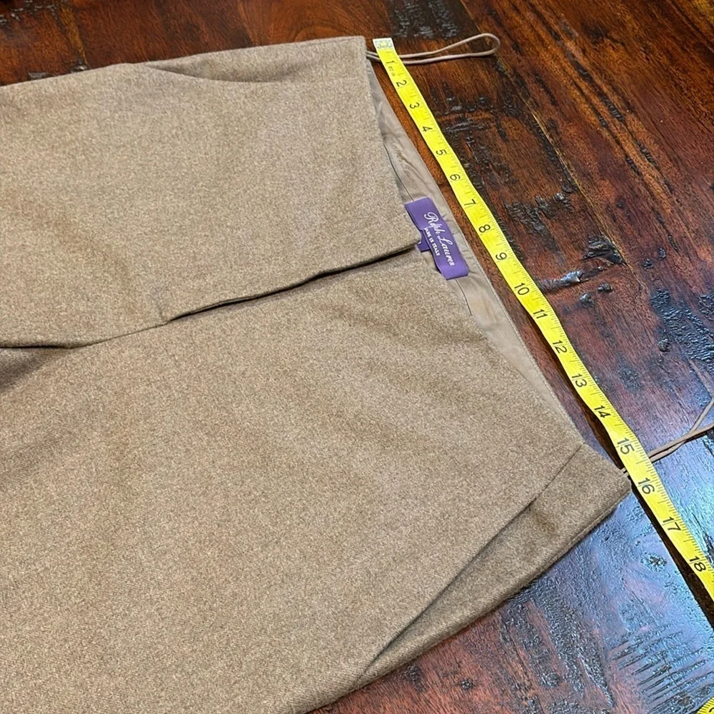 Ralph Lauren Collection Wool Ankle Pants Brown Heather 8 EUC